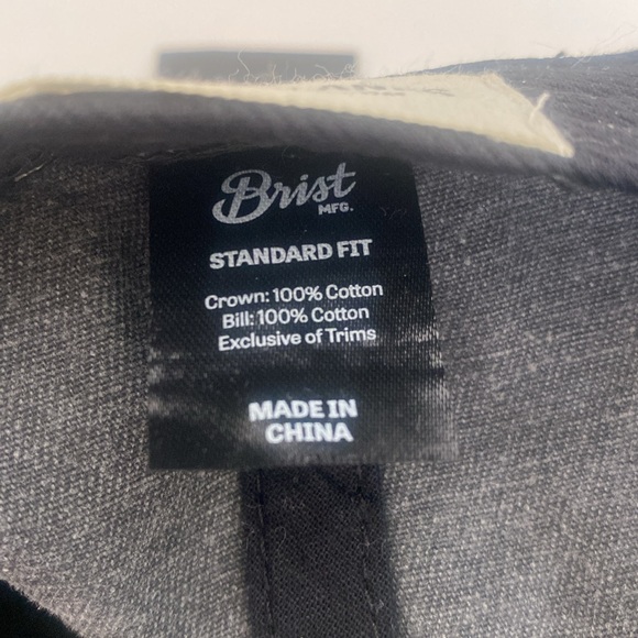 BRIST BLANKS Baseball Cap VENTURA CALIFORNIA Grey Wash Denim 100% Cotton NWT OS - Picture 11 of 12